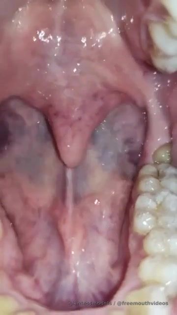 giantess plays with her uvula