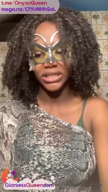 Queen Onyxa Returns and Swallows Two Pinkies and Disposal

Your Queen has returned to making content! After taking a break and focusing on building my brand, I am back and decide to join my giantess queen sisters in the fun of swallowing tinies. In this video I swallow two pinkie rats to satiate my hunger, and then I let out a loud burp 🤭. Then i let them digest in my stomach and shit them out to find clear remains of the pinkies after searching for them and show it all clearly to the camera 

Video length is 13:07
Video price is $180