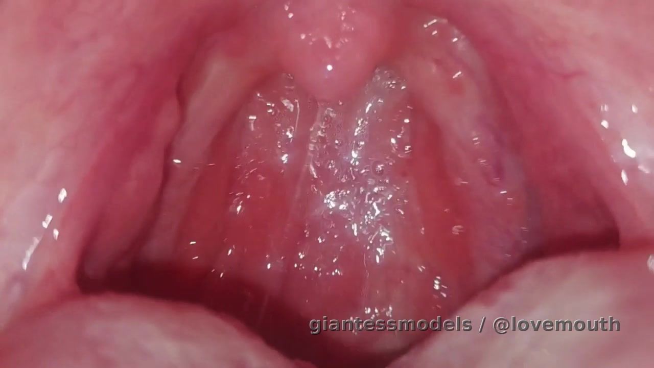 The girl squeezed her throat hard, causing dry heaves