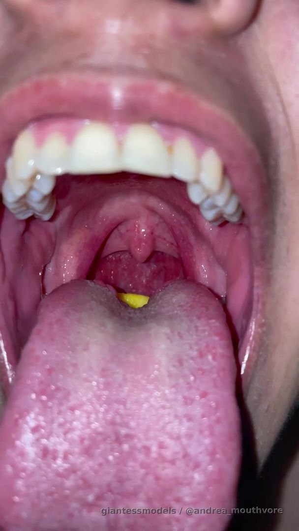 Swallow gummy with open mouth!!! Dm for full video 