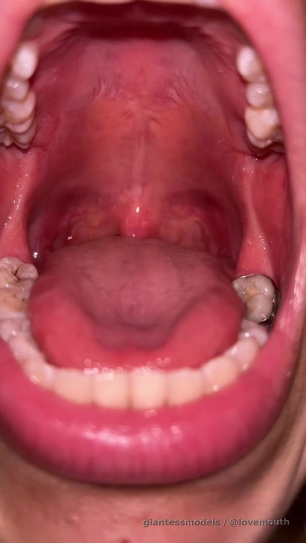 The girl swallowed the gummy candy.