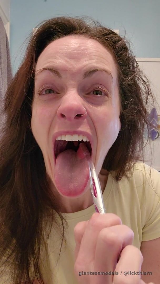 2 min yawning, 2 min brushing teeth, no makeup. 